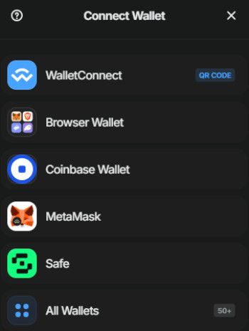 How to get ZKsync airdrop: Koi Finance's Connect Wallet pop-up window.