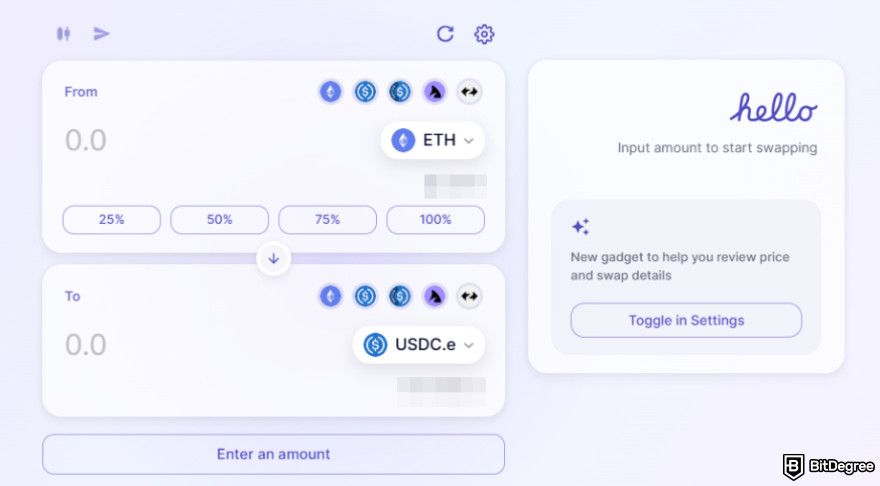 How to get ZKsync airdrop: SyncSwap's Swap page.