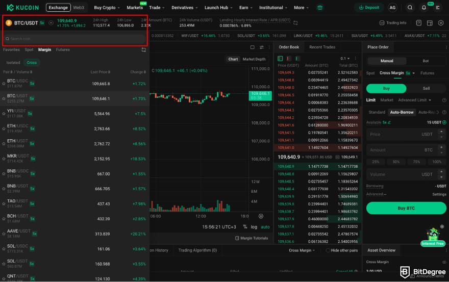 How to leverage trade crypto: choose the trading pair.