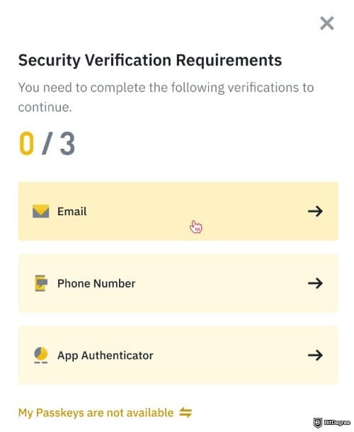 How to open Binance corporate account: security verification on Binance web.