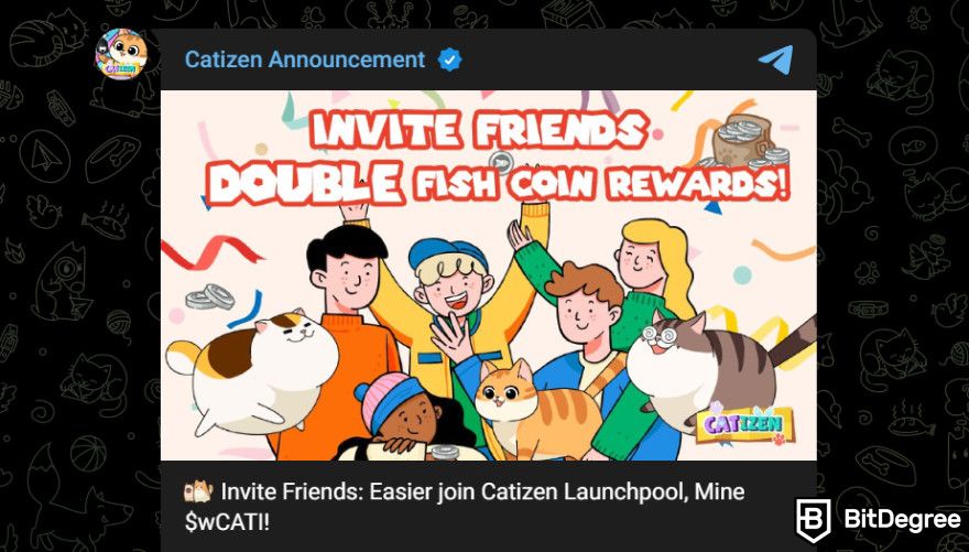 How to play Catizen: invite friends.