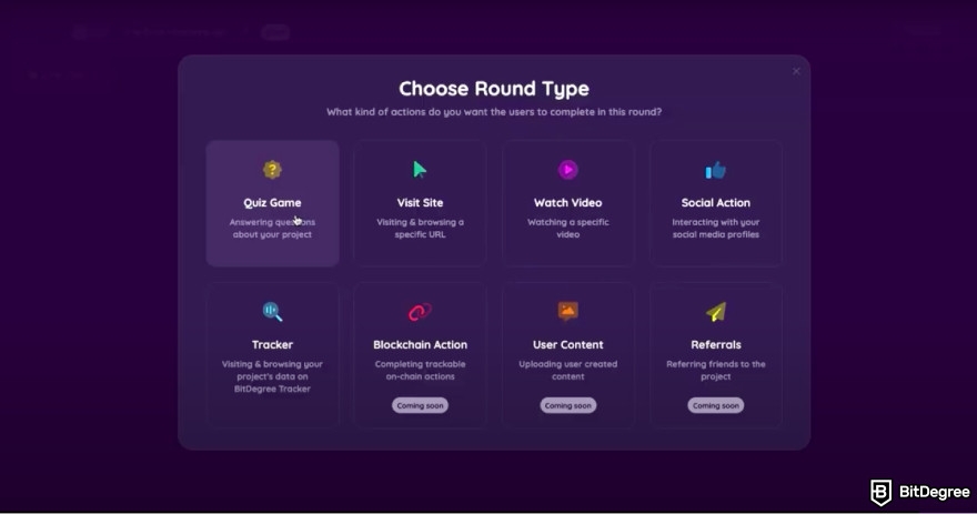 How to run an online contest: choose a round type.