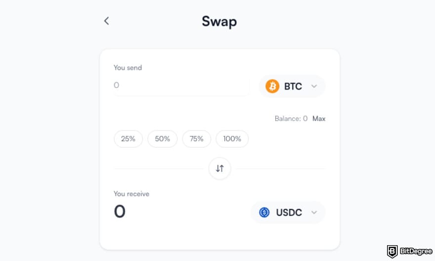 How to send Bitcoin to another wallet: swapping crypto on Ogvio.