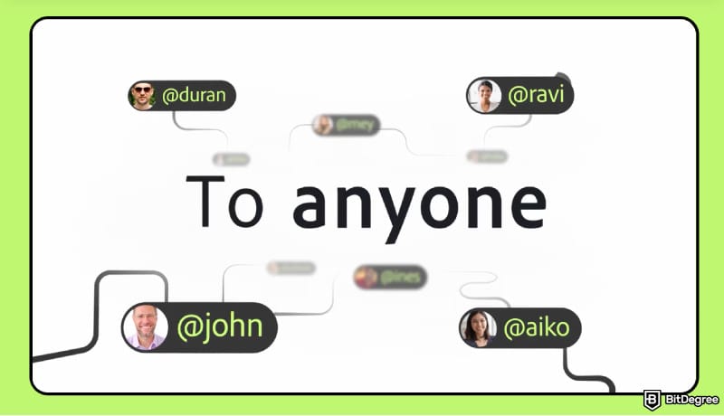 How to send money online: a screenshot of Ogvio's user tag feature.