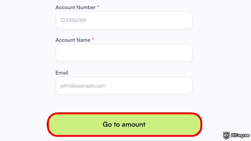 How to send money to Nigeria from USA: enter bank details.