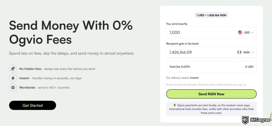 How to send money to Nigeria from USA: transferring money to Nigeria using Ogvio.