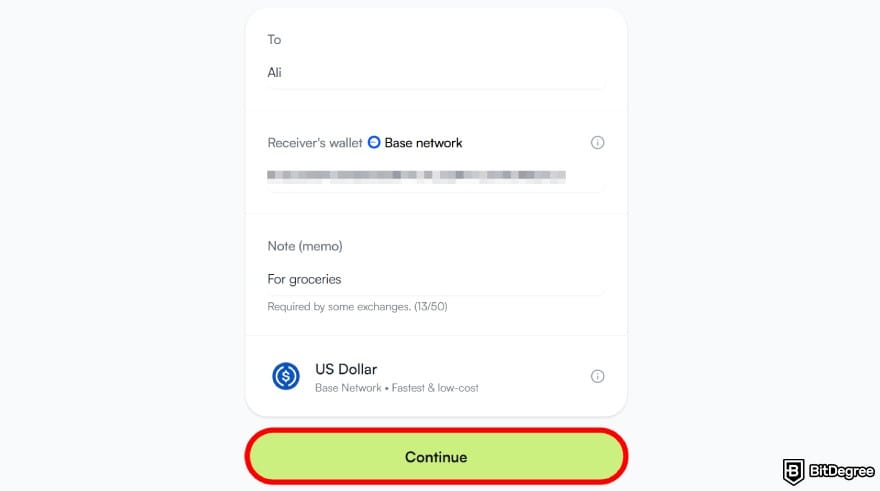 How to send money to Nigeria from USA: input name and the address.