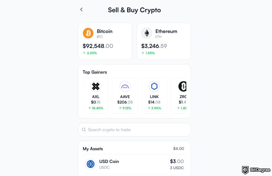 How to send money to someone without a bank account: crypto trading interface on Ogvio.