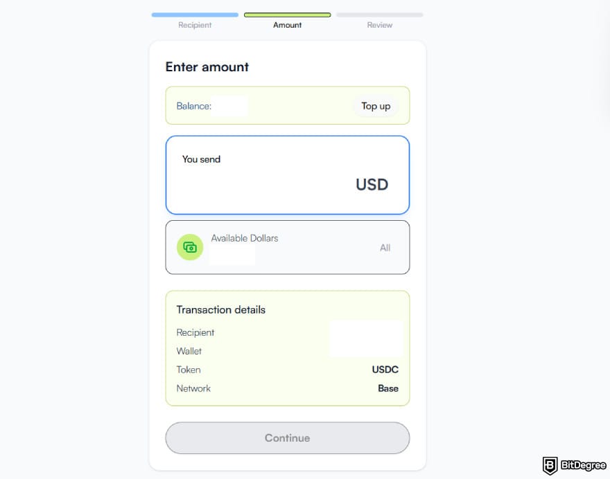How to send money with credit card: entering the amount to transfer on Ogvio. How to send money with credit card: entering the amount to transfer on Ogvio.