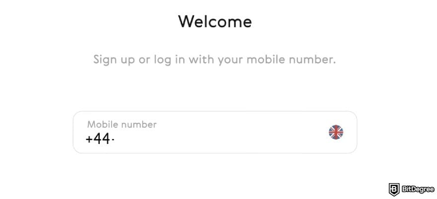 How to send money with credit card: the Welcome screen on Paysend prompting the user to enter a phone number. How to send money with credit card: the Welcome screen on Paysend prompting the user to enter a phone number.