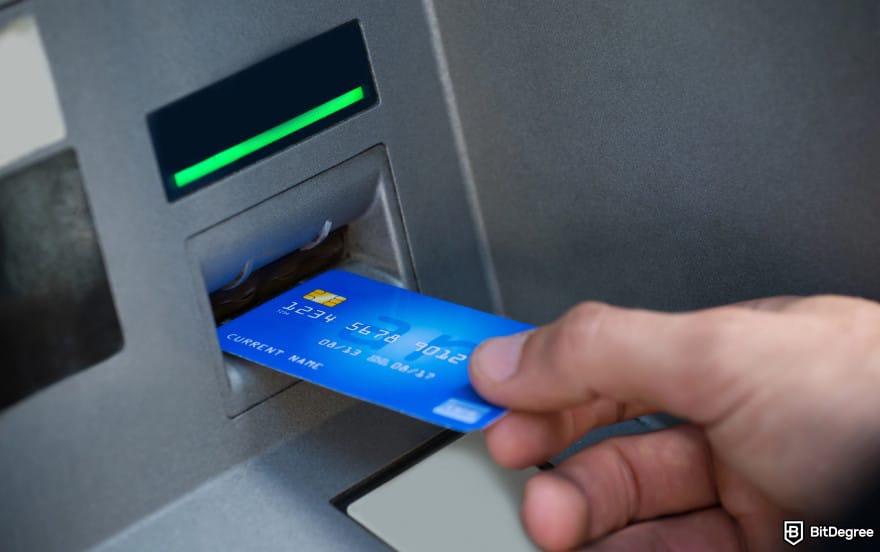 How to Send Money With a Debit Card: ATM machine to illustrate sending money with debit card.