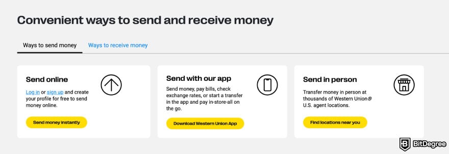 How to send money with debit card: Western Union ways to send money.