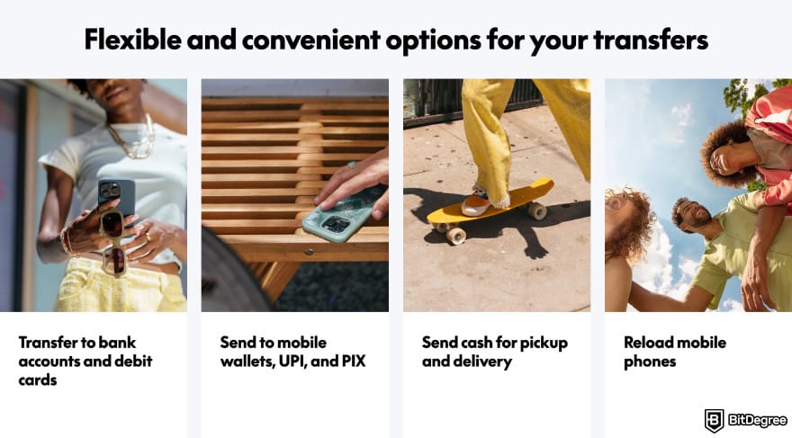 How to send money with debit card: Xoom transfer options.