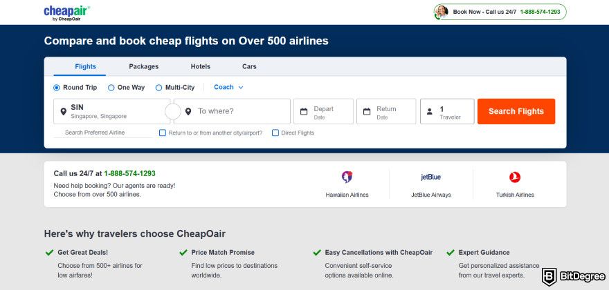 How to spend Bitcoin: Cheapair.