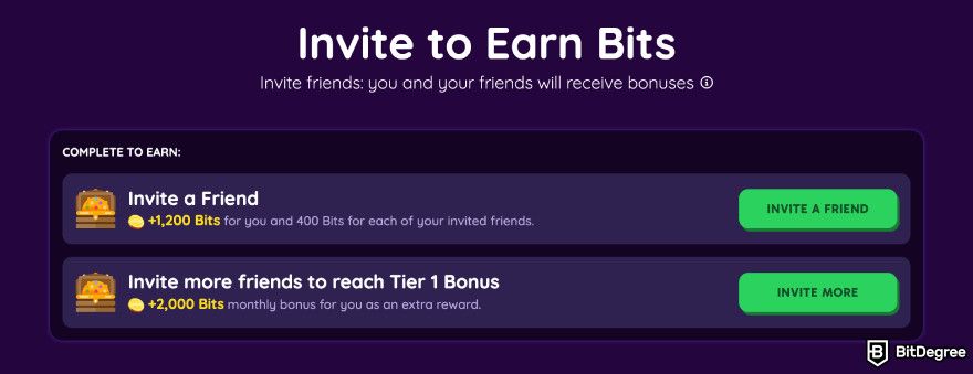How to start affiliate marketing: BitDegree multi-tiered referral system.