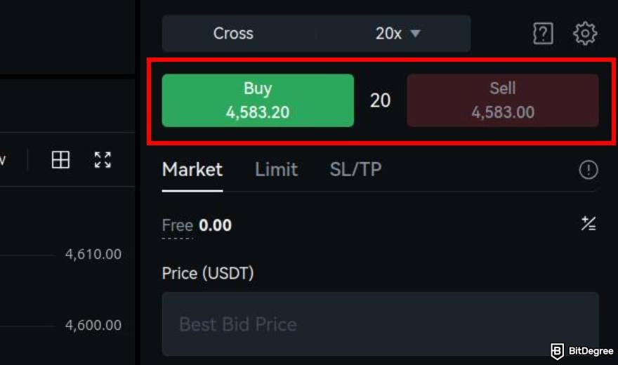 How to trade commodities: the Buy or Sell options on BTCC TradFi.