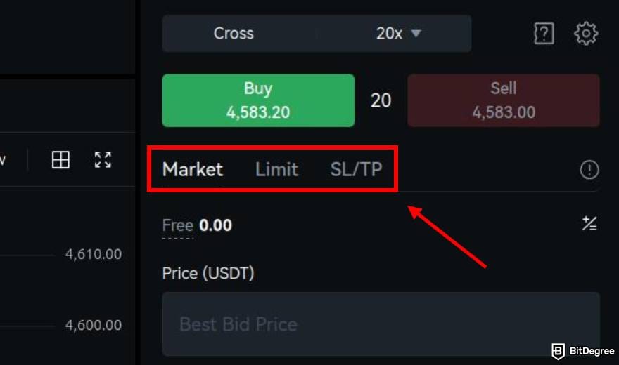 How to trade commodities: the available order types on BTCC TradFi.