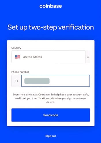 How to trade futures on Coinbase: set up two-step verification.