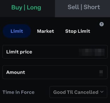 How to trade futures on Coinbase: the [Buy | Long] tab on Coinbase Advanced.