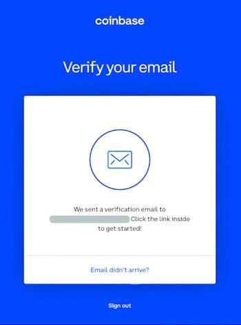 How to trade futures on Coinbase: email verification from Coinbase.