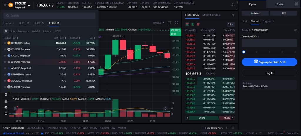 How to trade futures on MEXC: perpetual contract types on MEXC.