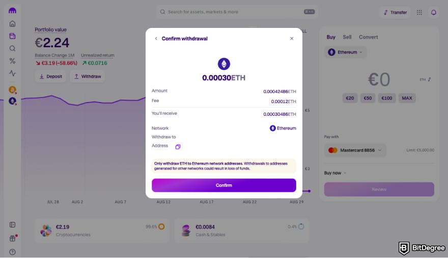 How to transfer crypto from Kraken: confirm your withdrawal on Kraken.
