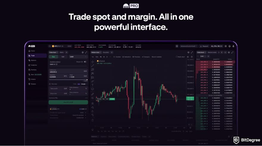 How to transfer crypto from Kraken: a screenshot of Kraken Pro description.