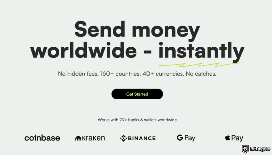 How to transfer crypto to bank account: Ogvio homepage.