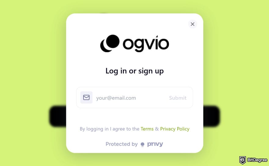How to transfer money from Chime to bank account: signing up on Ogvio.