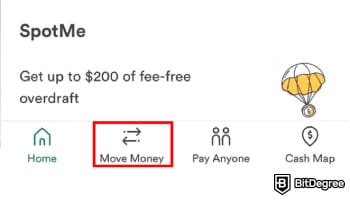 How to transfer money from Chime to bank account: the [Move Money] menu.