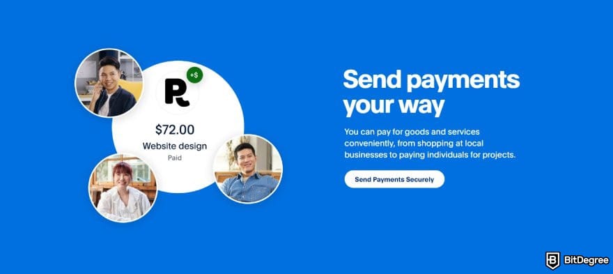 How to transfer money from one bank to another: PayPal homepage.