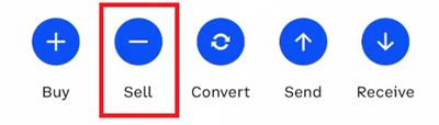 How to transfer USDC to bank account: selling USDC on Coinbase app.