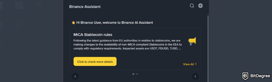 How to turn crypto into cash: Binance's support page.