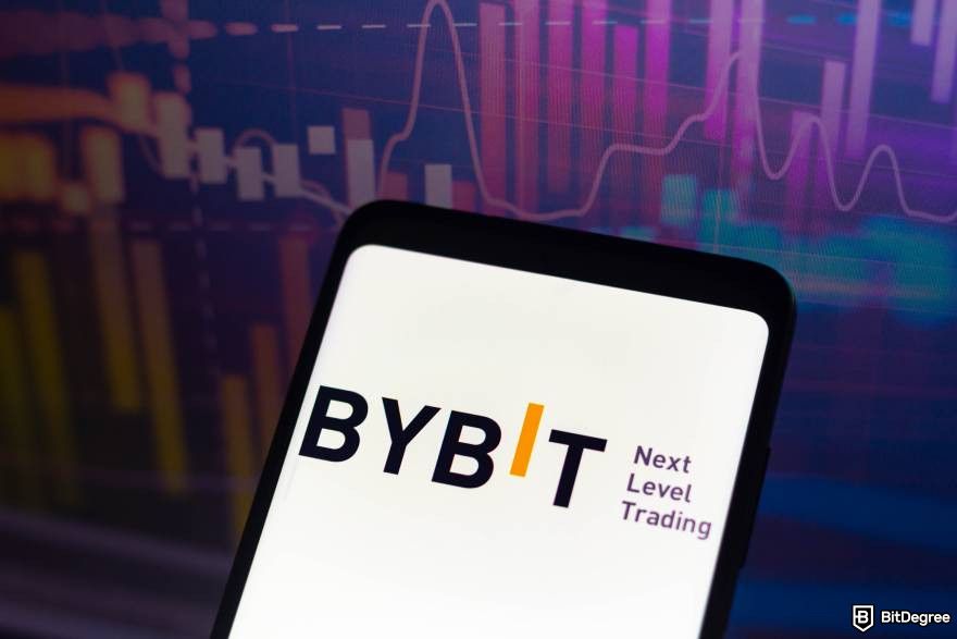 How to unfreeze cryptocurrency: Bybit on a phone.