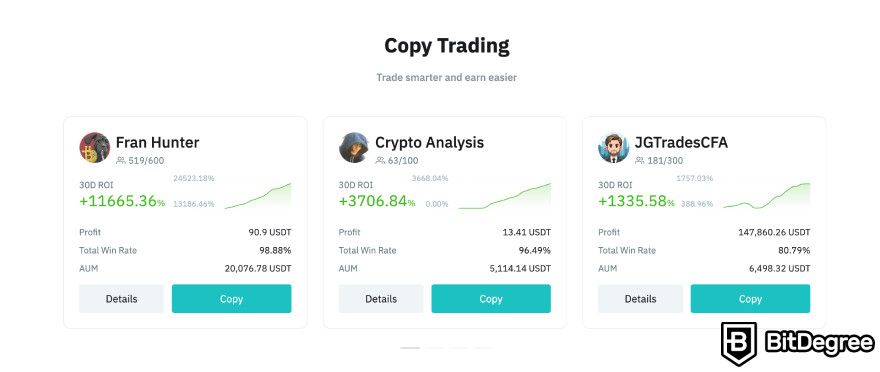 How to use BitMart exchange: copy trading.