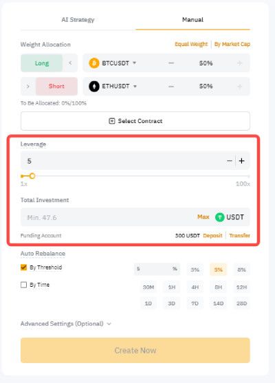 How to use Bybit trading bot: Futures Martingale Bot's leverage.