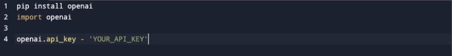 How to use ChatGPT API: including the OpenAI's API secret key in the code.