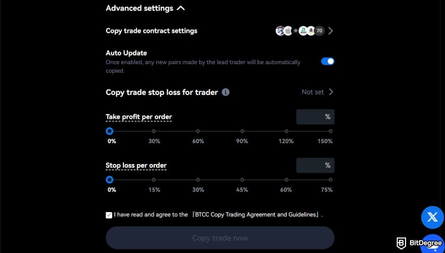How to use crypto exchange for beginners: advanced copy trading settings.