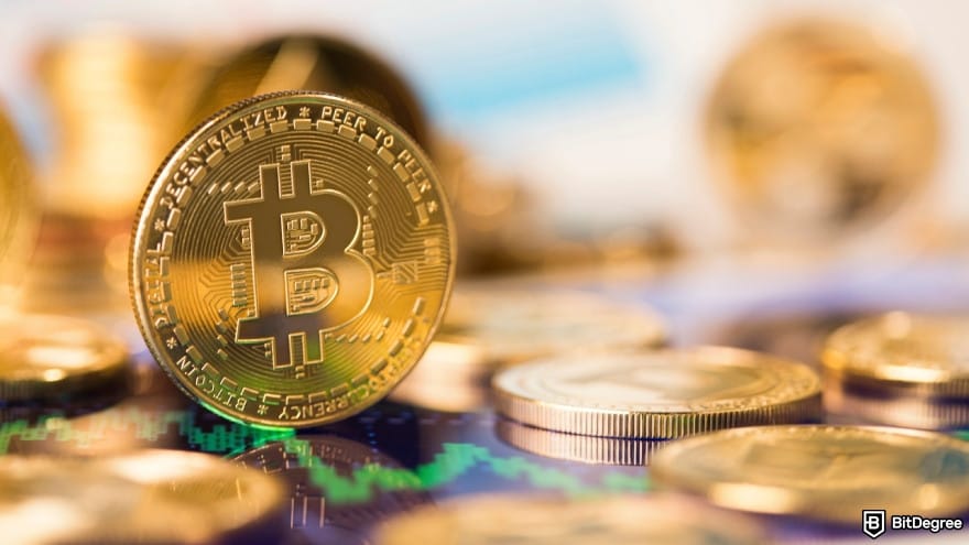 How to use crypto exchange for beginners: Bitcoin trading concept.