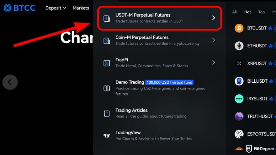 How to use crypto exchange for beginners: futures section.