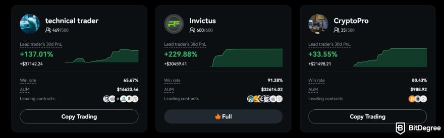 How to use crypto exchange for beginners: choose lead traders.