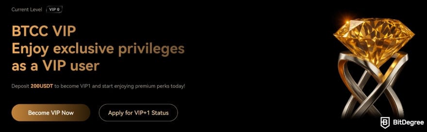 How to use crypto exchange for beginners: BTCC VIP program.