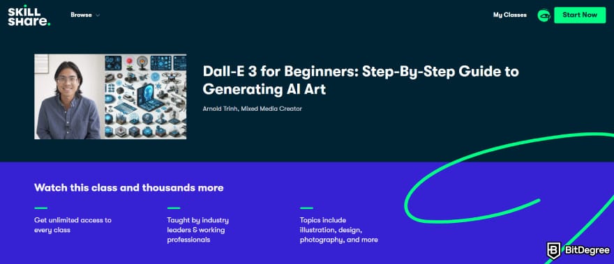 How to use DALL-E: DALL-E 3 for beginners course on Skillshare.