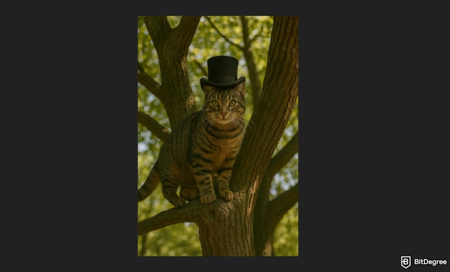 How to use DALL-E: a cat with a tophat.