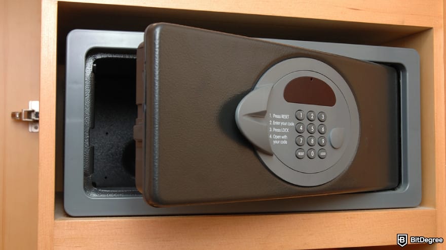 How to use Ledger Recovery Key: safe box in a closet.