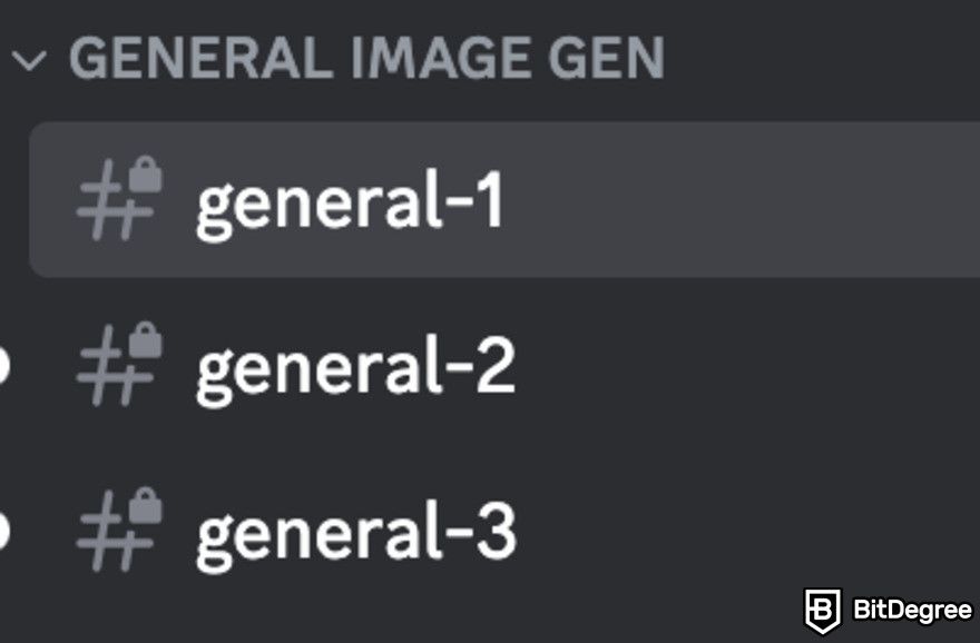 How to use Midjourney: Midjourney Discord server channels.