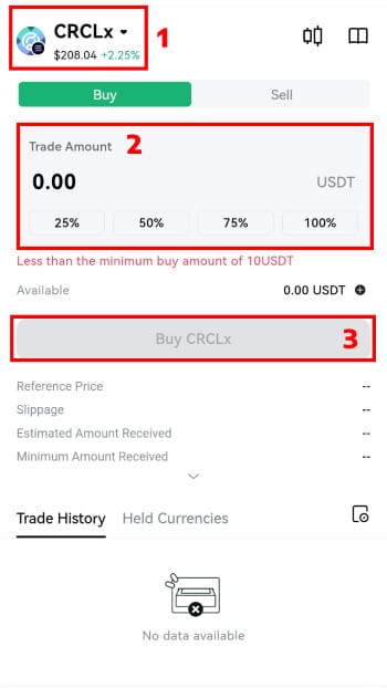 How to use Toobit: buying token via DEX+.