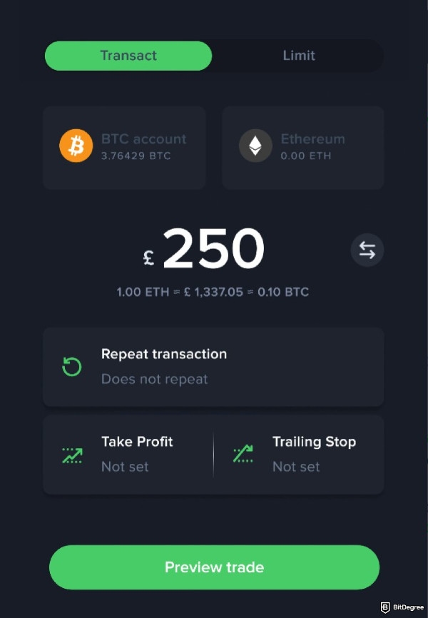 How to use Uphold: Ethereum rates.