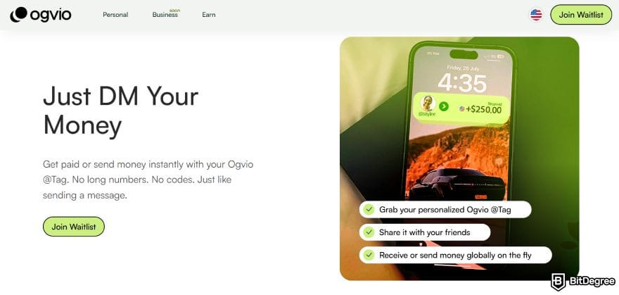 How to wire money: the @Tag function on Ogvio.