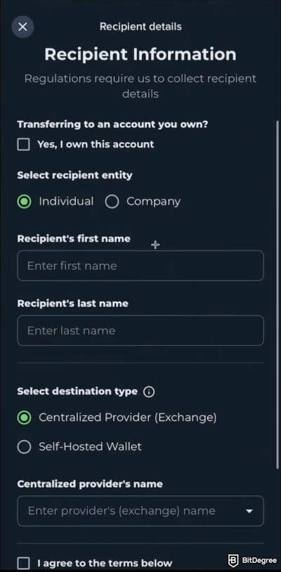 How to withdraw crypto from Uphold: filling in the recipient's info. How to withdraw crypto from Uphold: filling in the recipient's info.